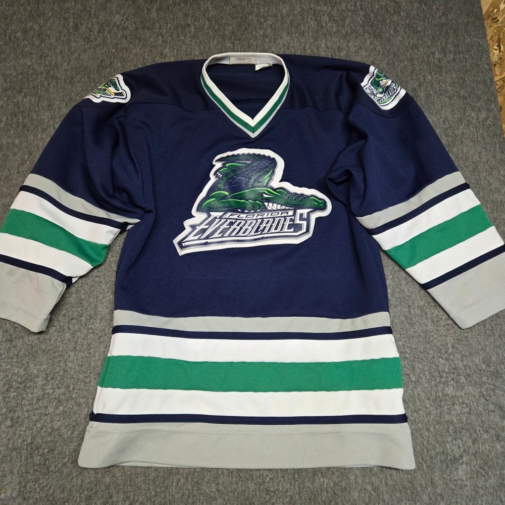 VTG Florida Everblades Hockey Jersey Mens M Navy Blue ECHL Jersey Express